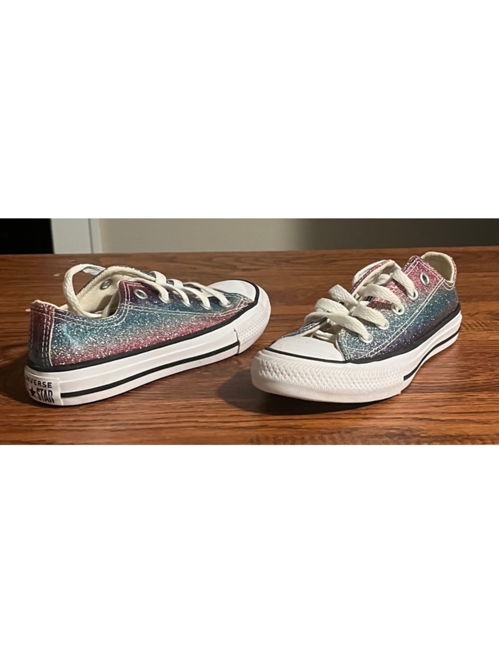 Converse All Star Youth Size 11c Sneakers Glitter Gradient